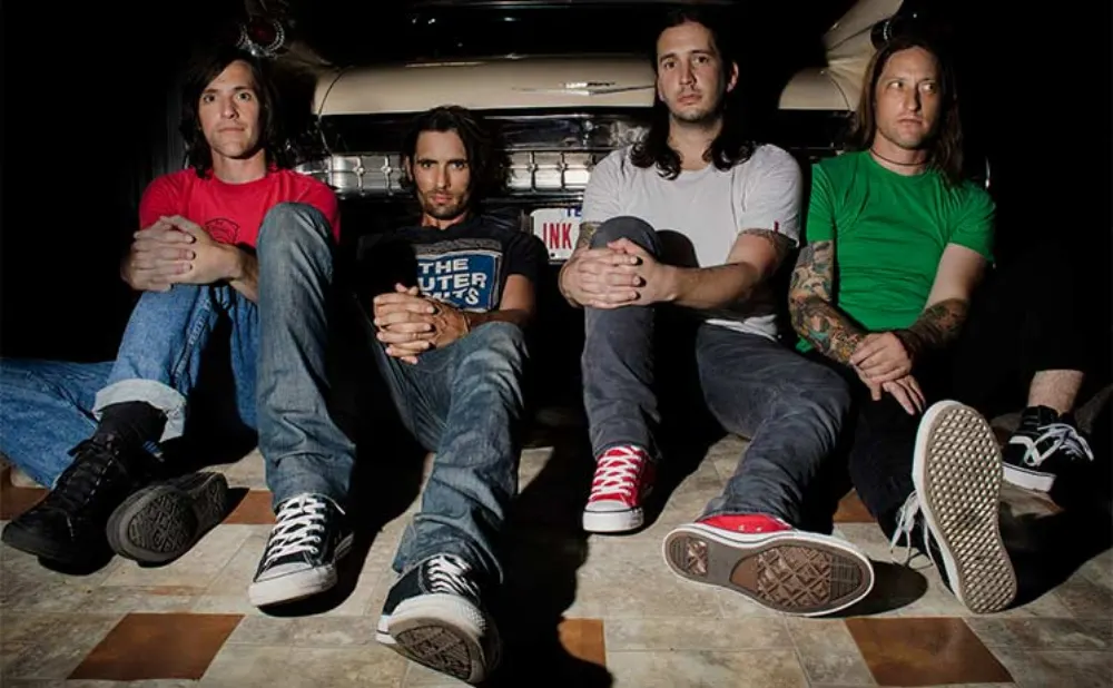 The All-American Rejects in the back of a van in their early days