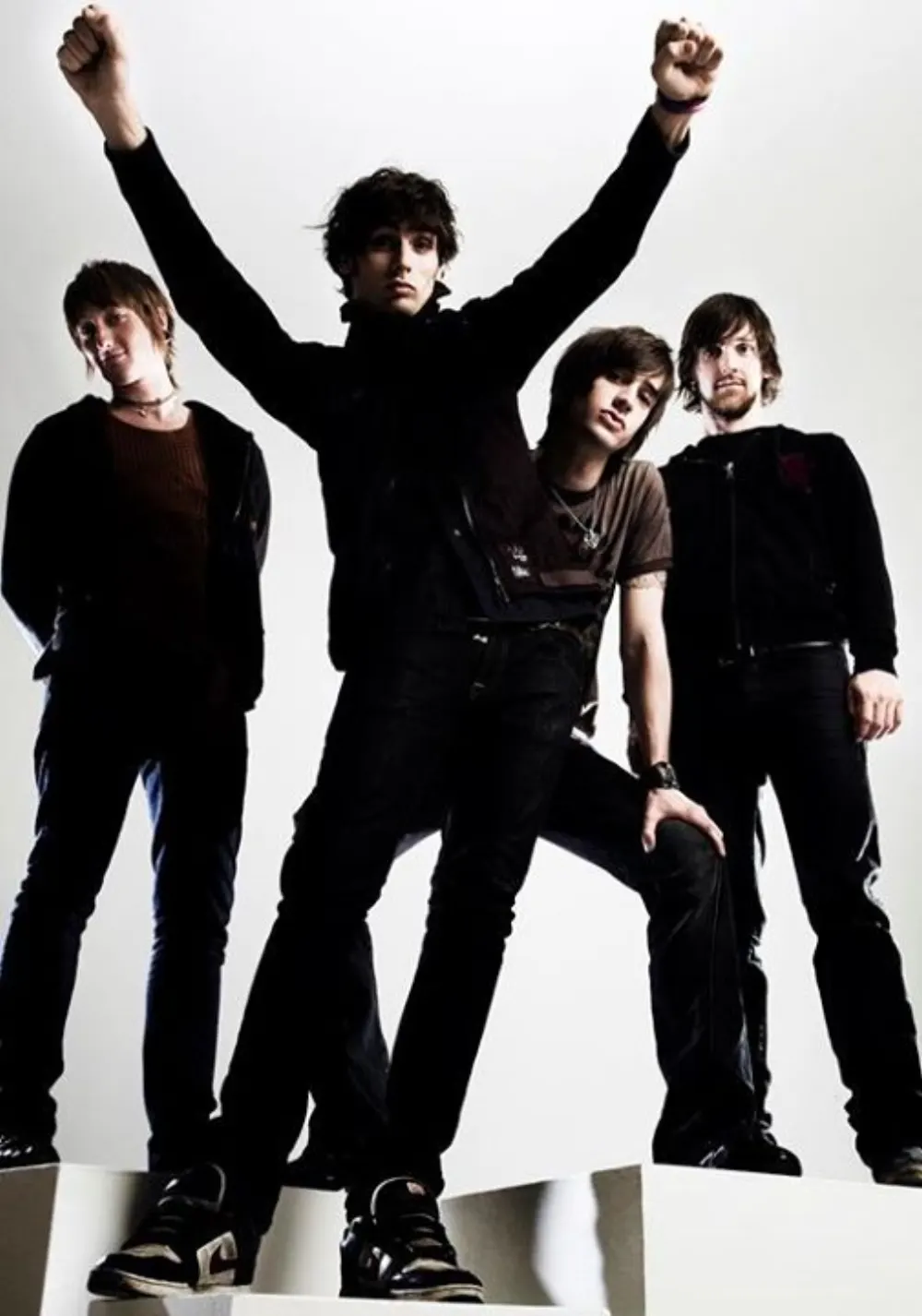 The band with their Move Along double platinum award