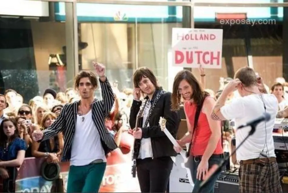 The band playing live on The Today Show