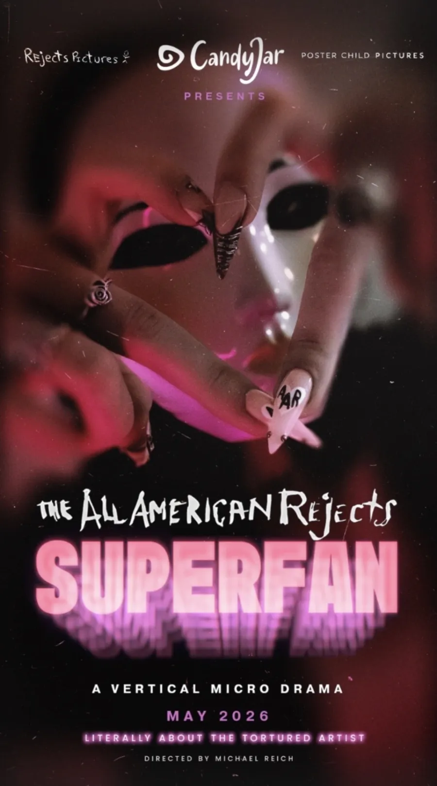 SuperFan poster: The All-American Rejects in a vertical micro drama, May 2026, directed by Michael Reich